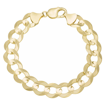 Miami Curb Link Bracelet 14K Yellow Gold - Solid - bayamjewelry