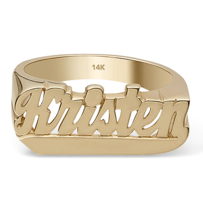Name Ring 14K Gold - Style 22 - bayamjewelry