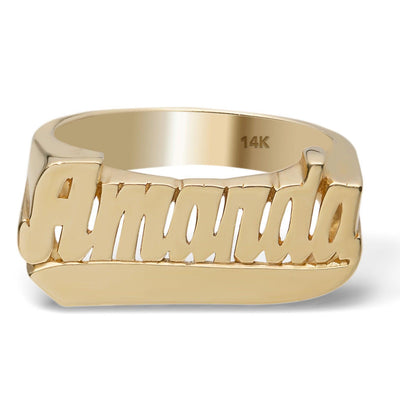 Name Ring 14K Gold - Style 23 - bayamjewelry