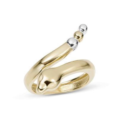 Snake Ring Solid 10K Yellow Gold - bayamjewelry