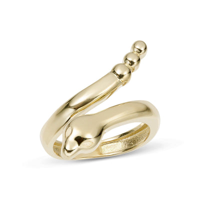 Snake Ring Solid 10K Yellow Gold - bayamjewelry