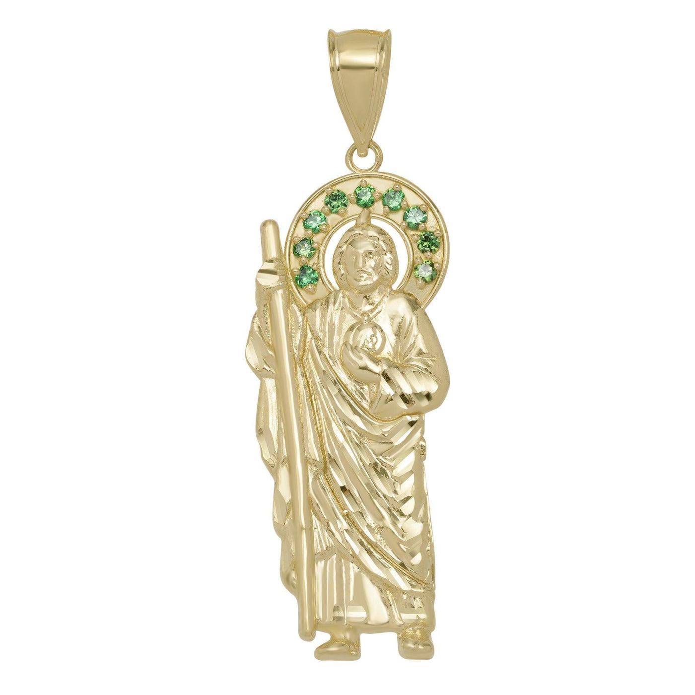 14KT GOLD FILLED ST JUDE PENDANT WITH CHAIN - 7/8