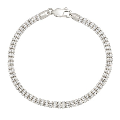 Women's Ice Chain Bracelet 10K White Gold - bayamjewelry