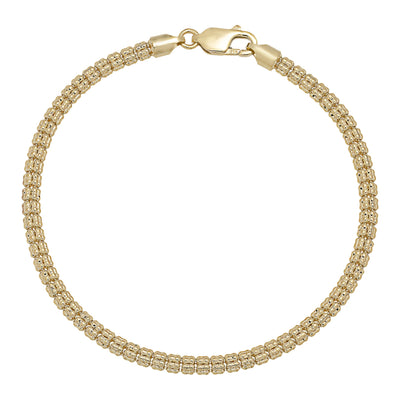 Women's Ice Chain Bracelet 10K Yellow Gold - bayamjewelry