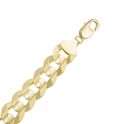 Women's Miami Curb Link Bracelet 10K Yellow Gold - Solid - bayamjewelry