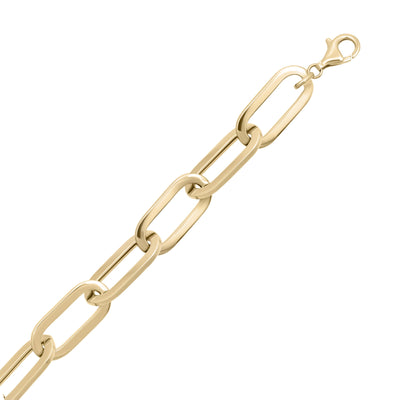 Women's Paperclip Link Bracelet 10K Yellow Gold - Hollow - bayamjewelry