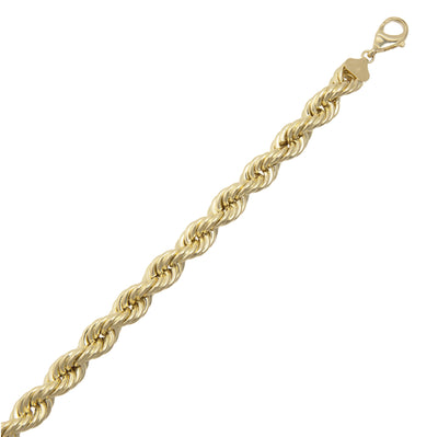 Women's Rope Chain Bracelet 10K Yellow Gold - Hollow - bayamjewelry