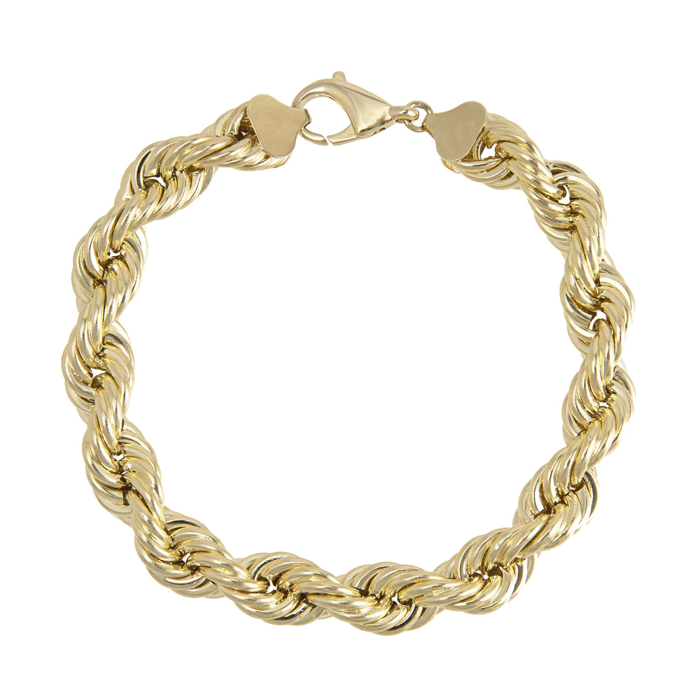 Women's Rope Chain Bracelet 14K Yellow Gold - Hollow - bayamjewelry
