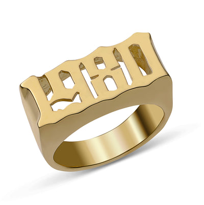 Year Ring 14K Gold - Style 26 - bayamjewelry