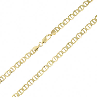 Mariner Link Chain Necklace 10K & 14K Yellow Gold - Solid