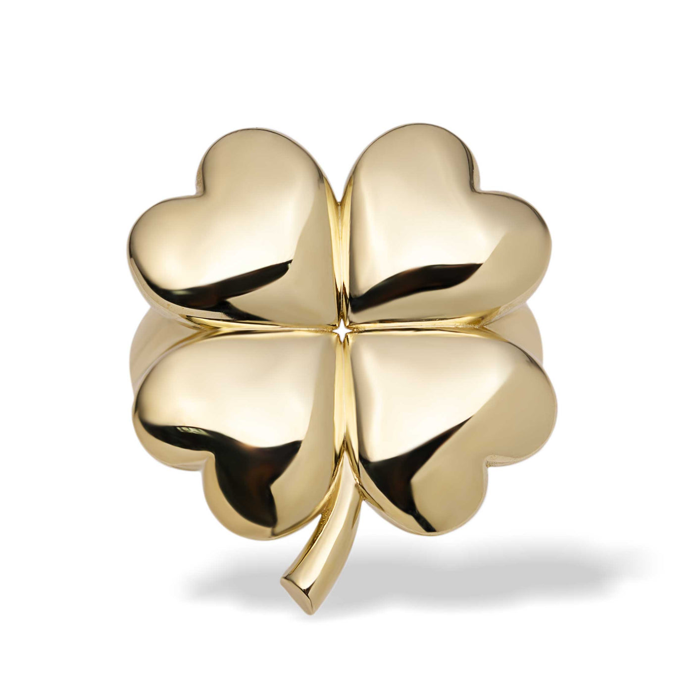 Shiny Clover Ring 10K Yellow Gold