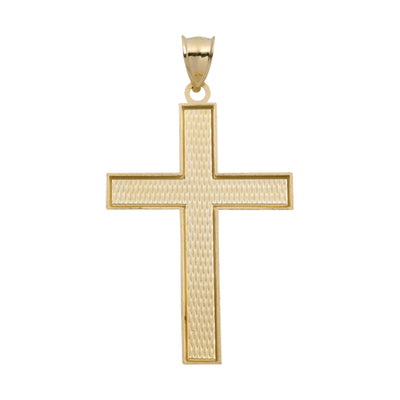 Diamond-Cut Crucifix Jesus Cross Pendant 10K Yellow Gold