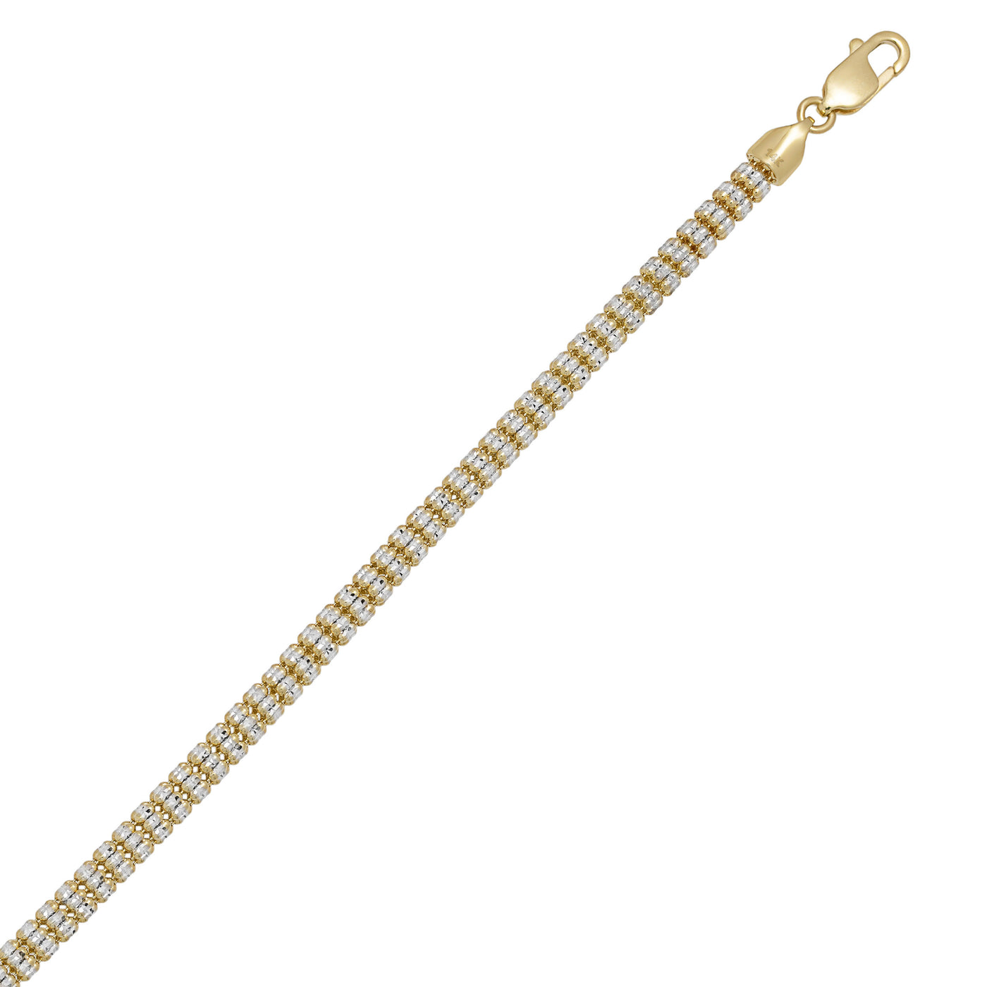 Women's Ice Chain Bracelet 10K Gold