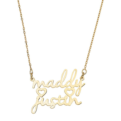 Ladies Name Plate Necklace 14K Gold - Style 173