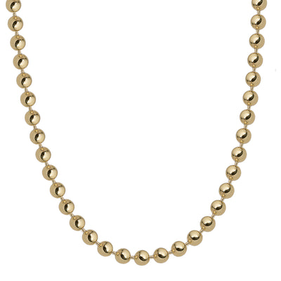Women's Bead Ball Chain Necklace 10K Yellow Gold