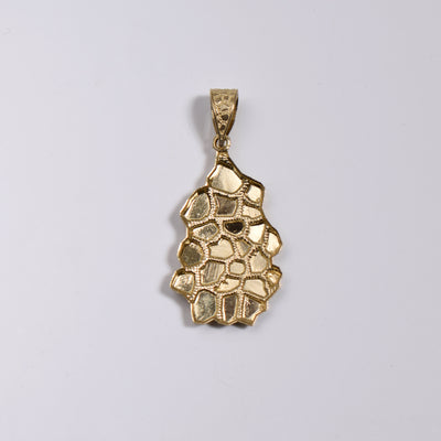 2" Nugget Pendant Solid 10K Yellow Gold
