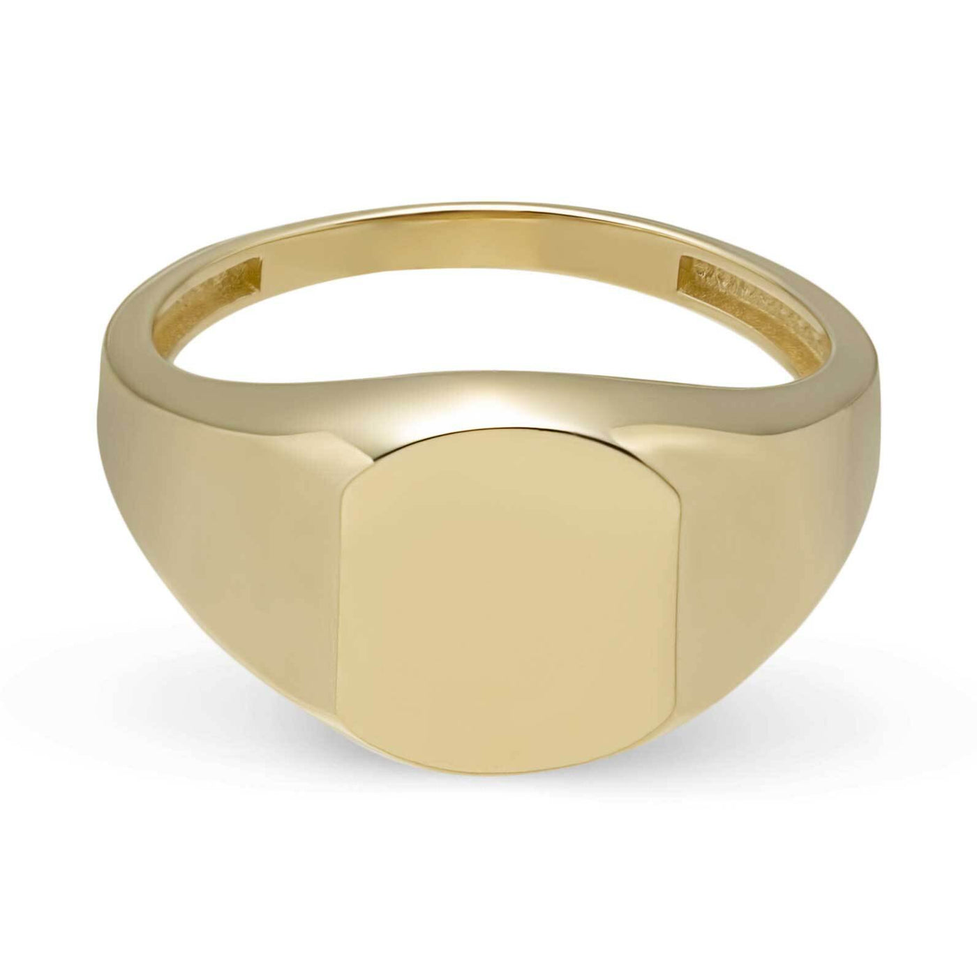 Medium Signet Ring Solid 14K Yellow Gold