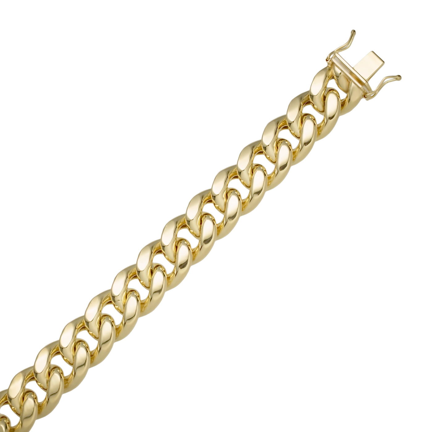 Women's Miami Cuban Link Bracelet 14K Yellow Gold - Hollow