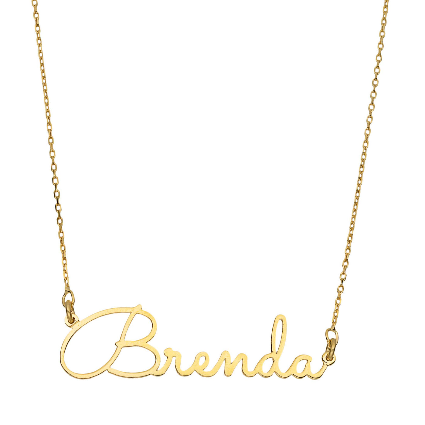Ladies Name Plate Necklace 14K Gold - Style 172