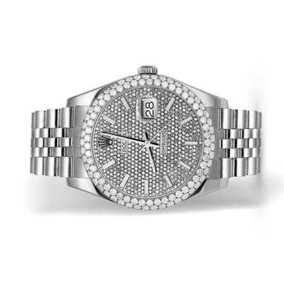 Rolex Datejust Diamond Bezel Watch Jubilee 41mm Mother of Pearl Dial | 7.5ct
