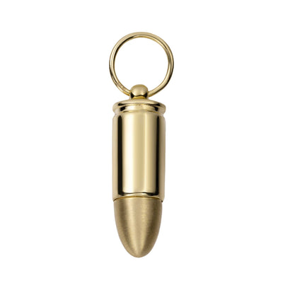 1 3/16" Small Magnum Bullet Pendant Solid 10K Yellow Gold