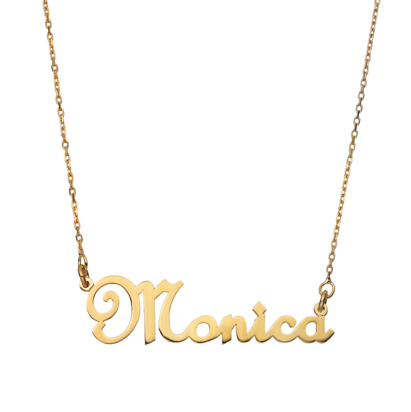 Ladies Name Plate Necklace 14K Gold - Style 174