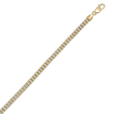 Women's Ice Chain Bracelet 14K Gold