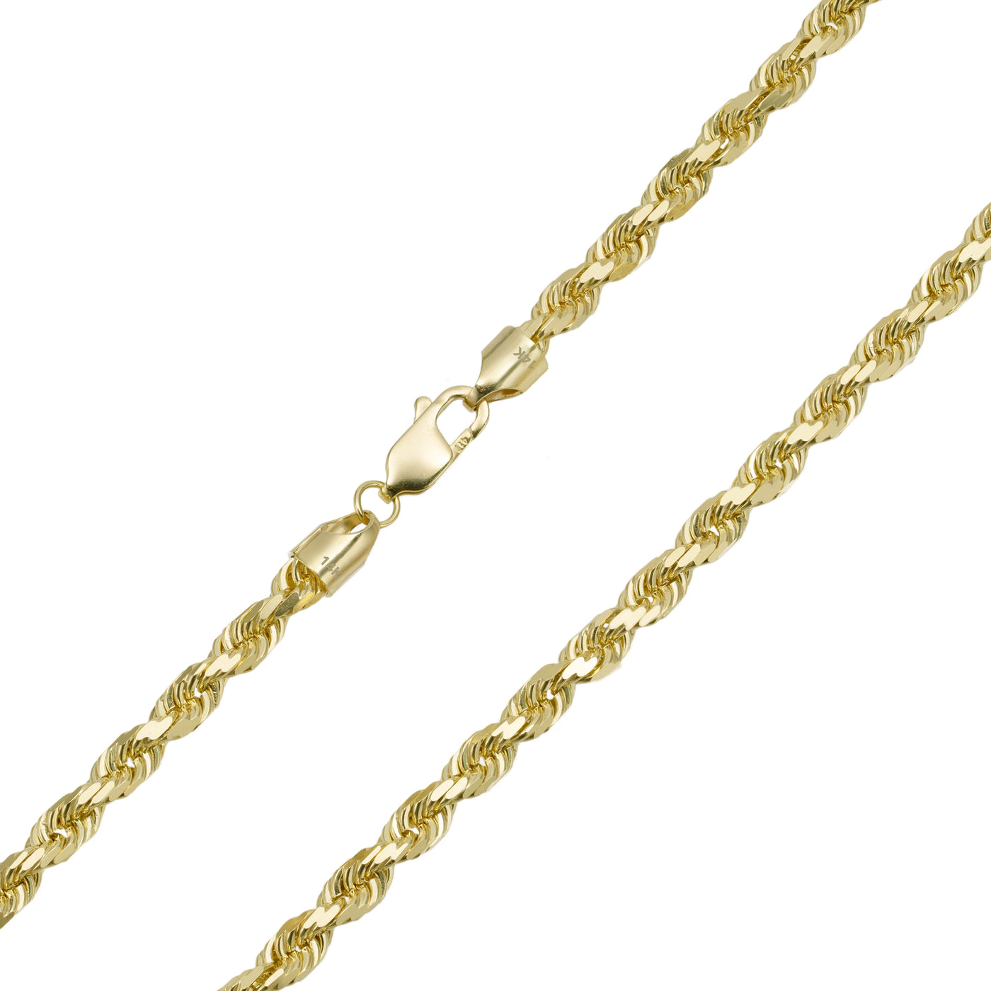 Women's Rope Chain 14K Yellow Gold - Solid