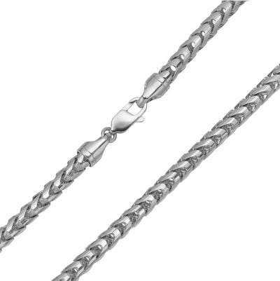 Franco Chain Necklace 14K White Gold - Solid