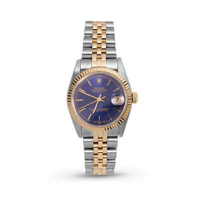 Rolex Datejust Fluted Bezel Watch 31mm Blue Dial