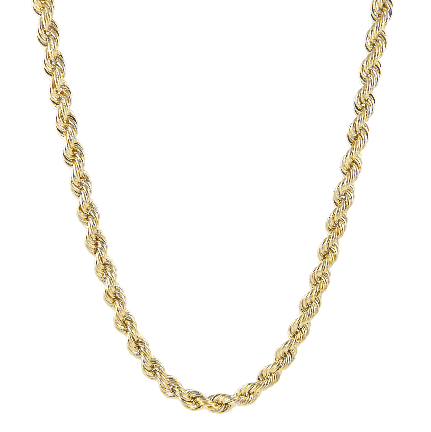 Rope Chain Necklace 10K Yellow Gold - Hollow