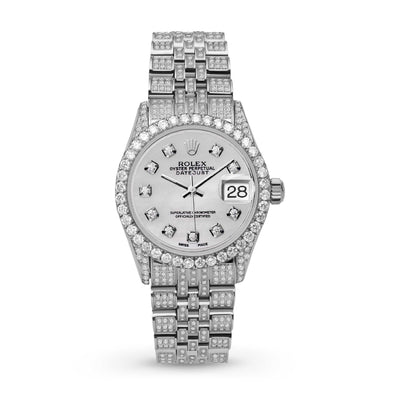 Rolex Datejust Diamond Bezel Watch 31mm Mother of Pearl Dial | 6.75ct