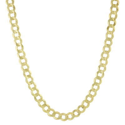 Miami Curb Link Chain Necklace 14K Yellow Gold - Solid