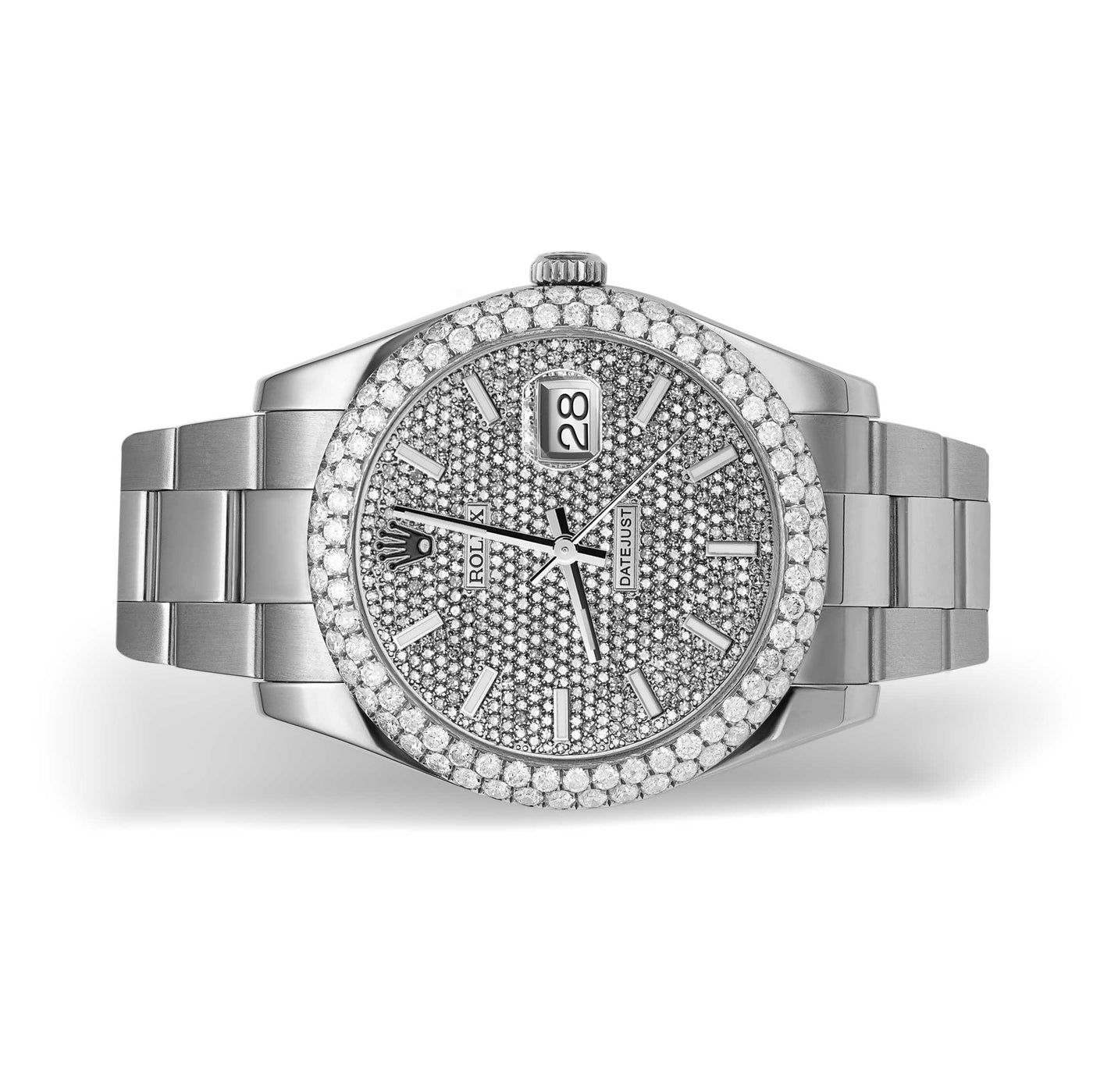 Rolex Datejust Diamond Bezel Watch 41mm Mother of Pearl Dial | 7.50ct
