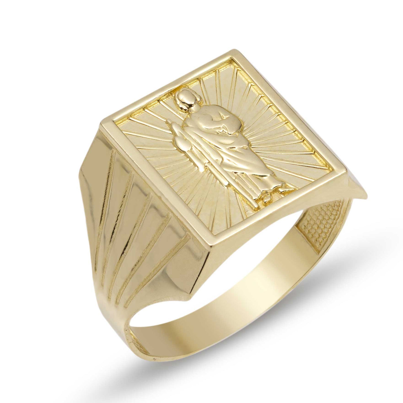 Saint Jude Signet Ring 10K Yellow Gold