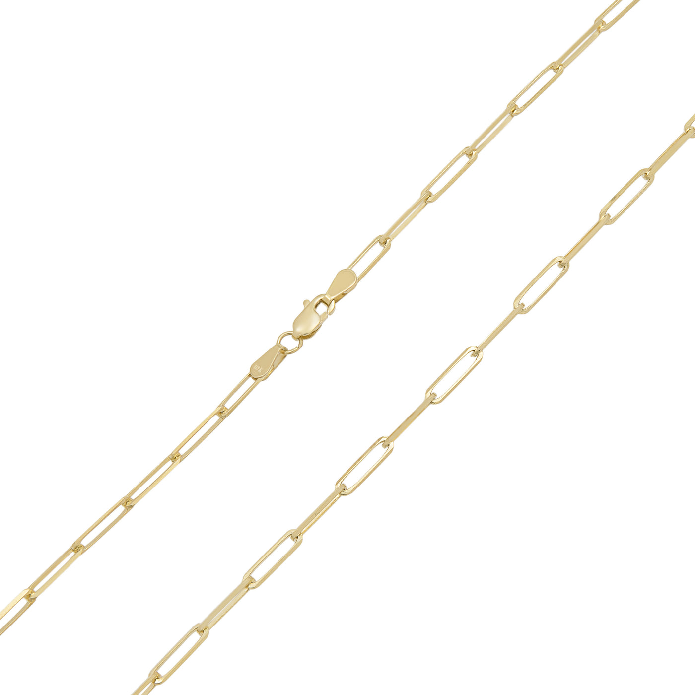 Women's Paperclip Chain 10K Yellow Gold - Solid