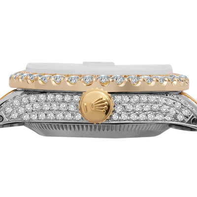 Women Rolex Datejust Diamond Bezel Watch 26mm Midnight Blue Dial | 6.20ct