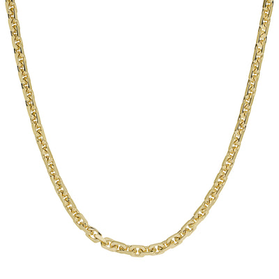 Women's Chunky Box Link Chain Necklace Solid 10K Yellow Gold