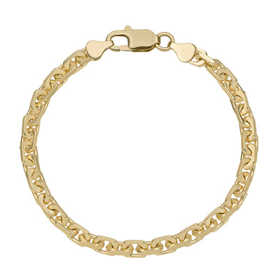 Women's Chunky Box Chain Bracelet Solid 10K Yellow Gold