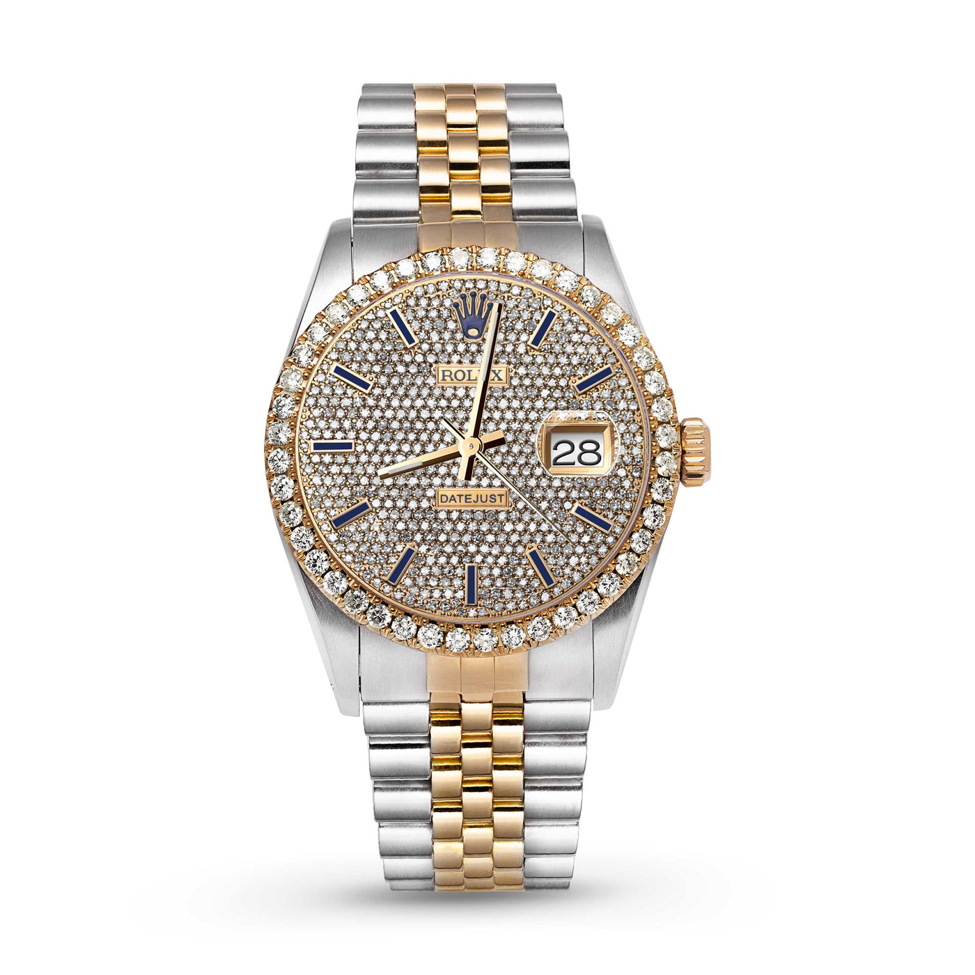 Rolex Datejust Diamond Bezel Watch 36mm Blue Dial | 3.65ct