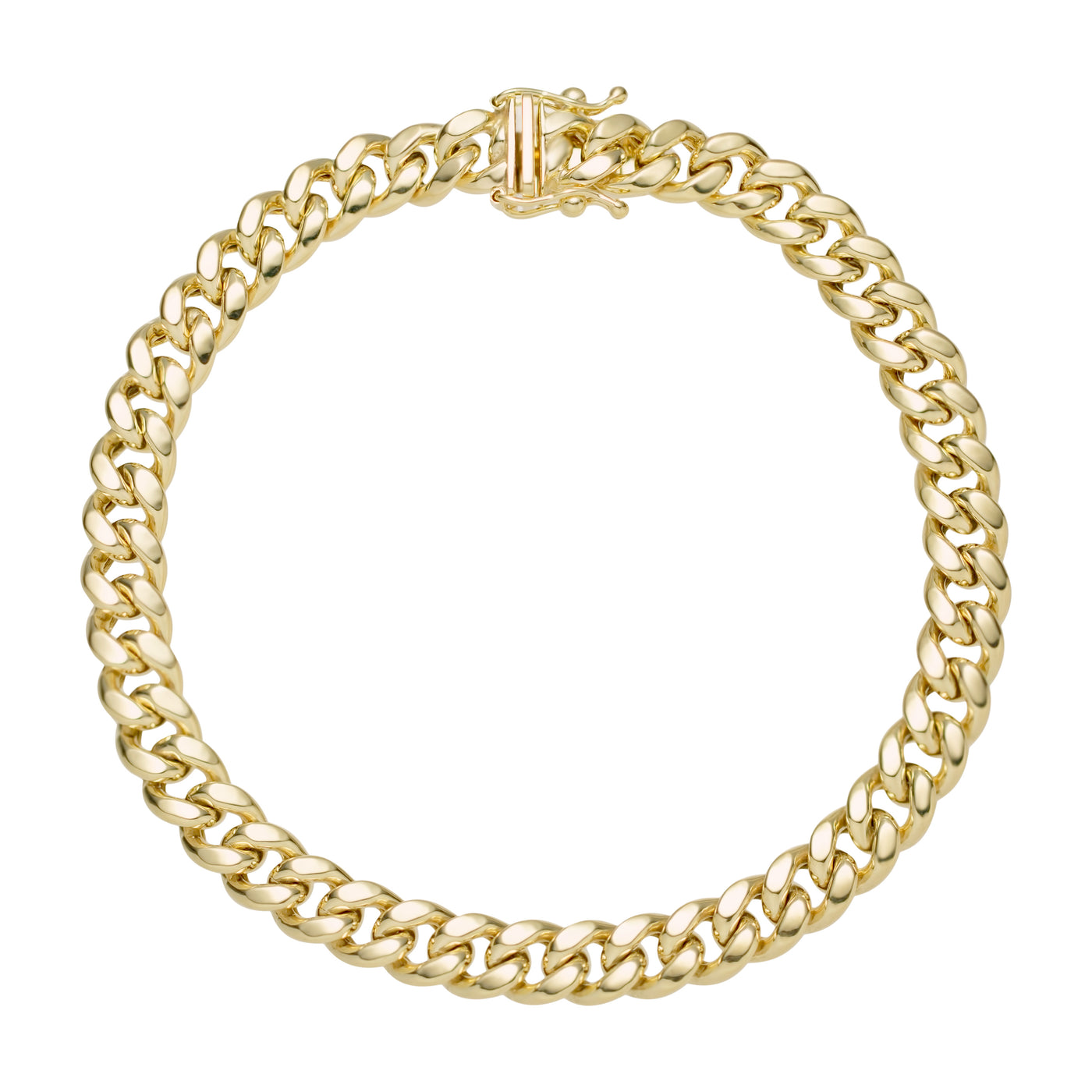 Miami Cuban Link Chain Anklet 10K & 14K Yellow Gold