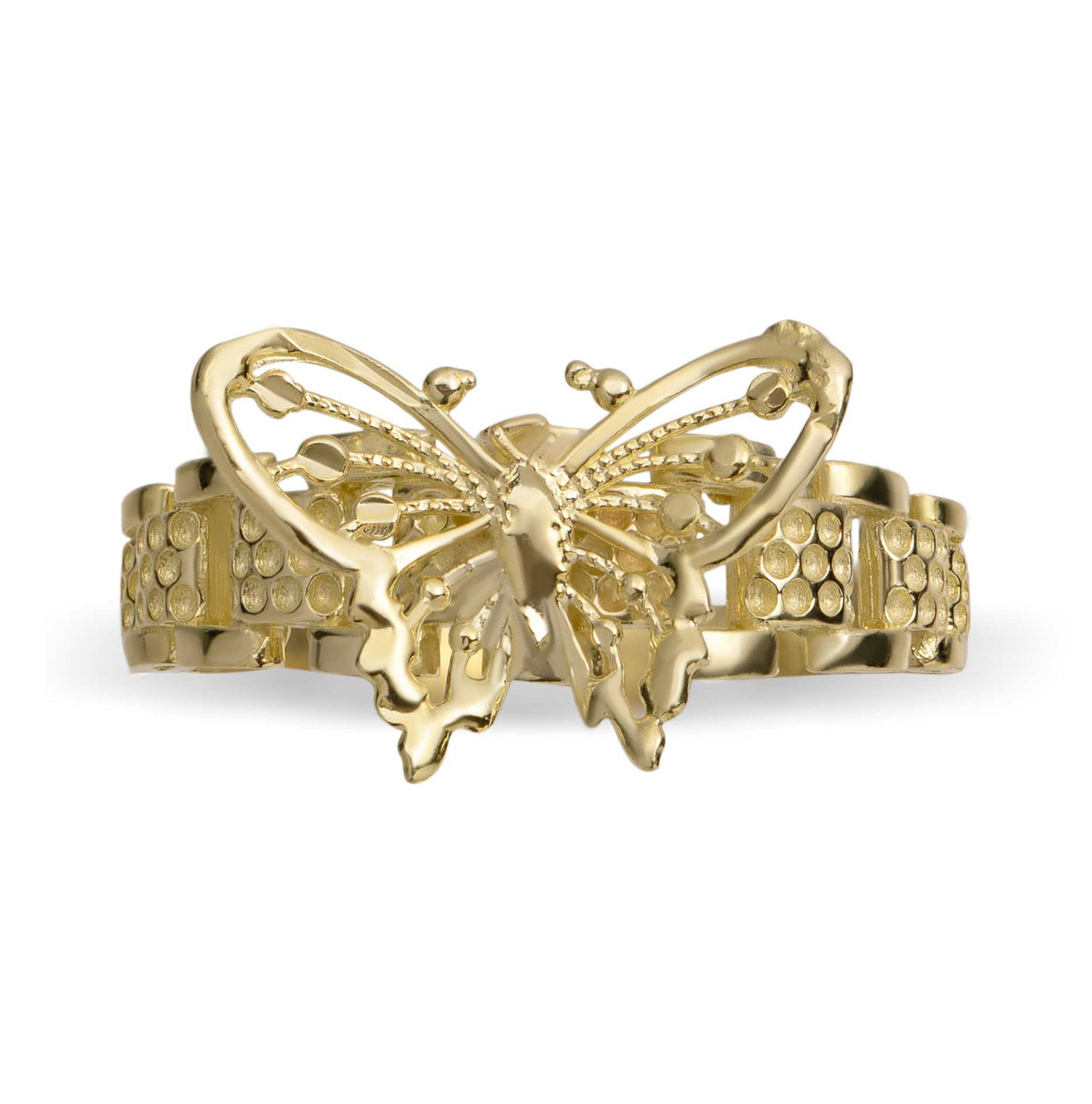 Women's Butterfly Ring 10K Yellow Gold