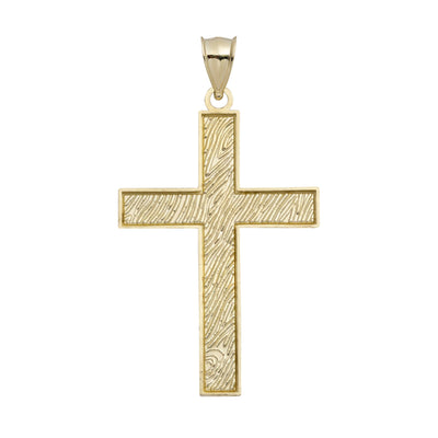 Diamond-Cut Jesus Crucifix Cross Pendant 10K Yellow Gold