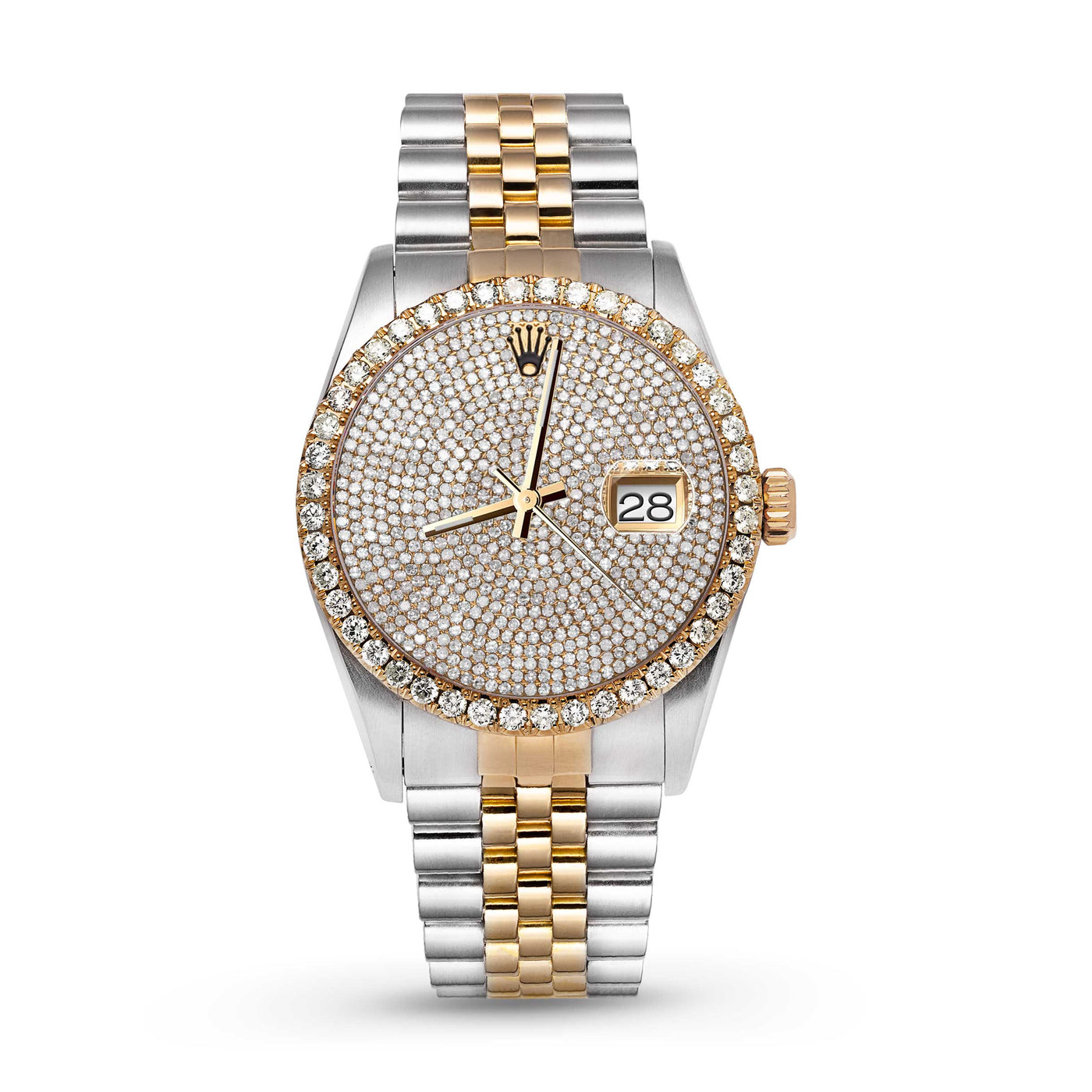 Rolex Datejust Diamond Bezel Watch 36mm Champagne Dial | 3.75ct