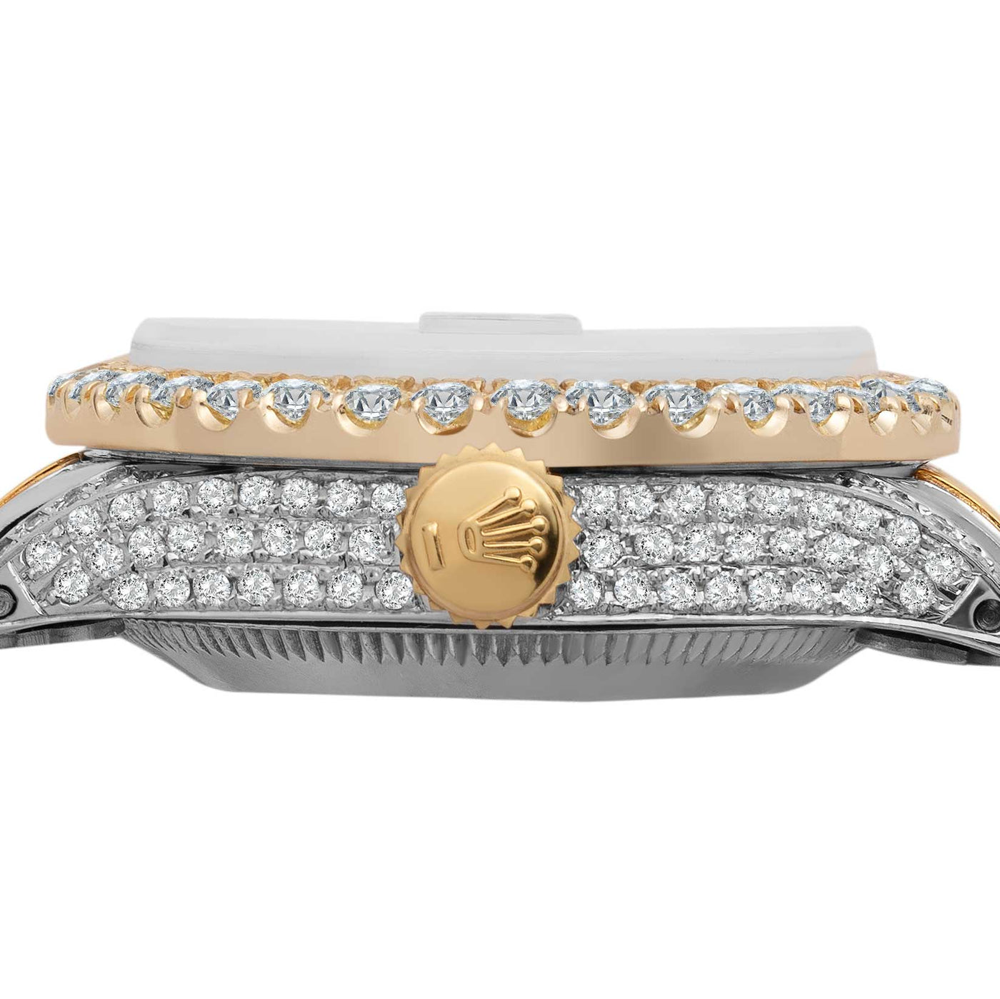 Women Rolex Datejust Diamond Bezel Watch 26mm Blue Dial | 6.20ct