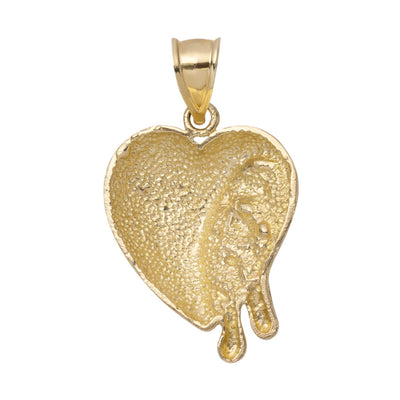 1 1/4" Heart Pendant Solid 10K Yellow Gold