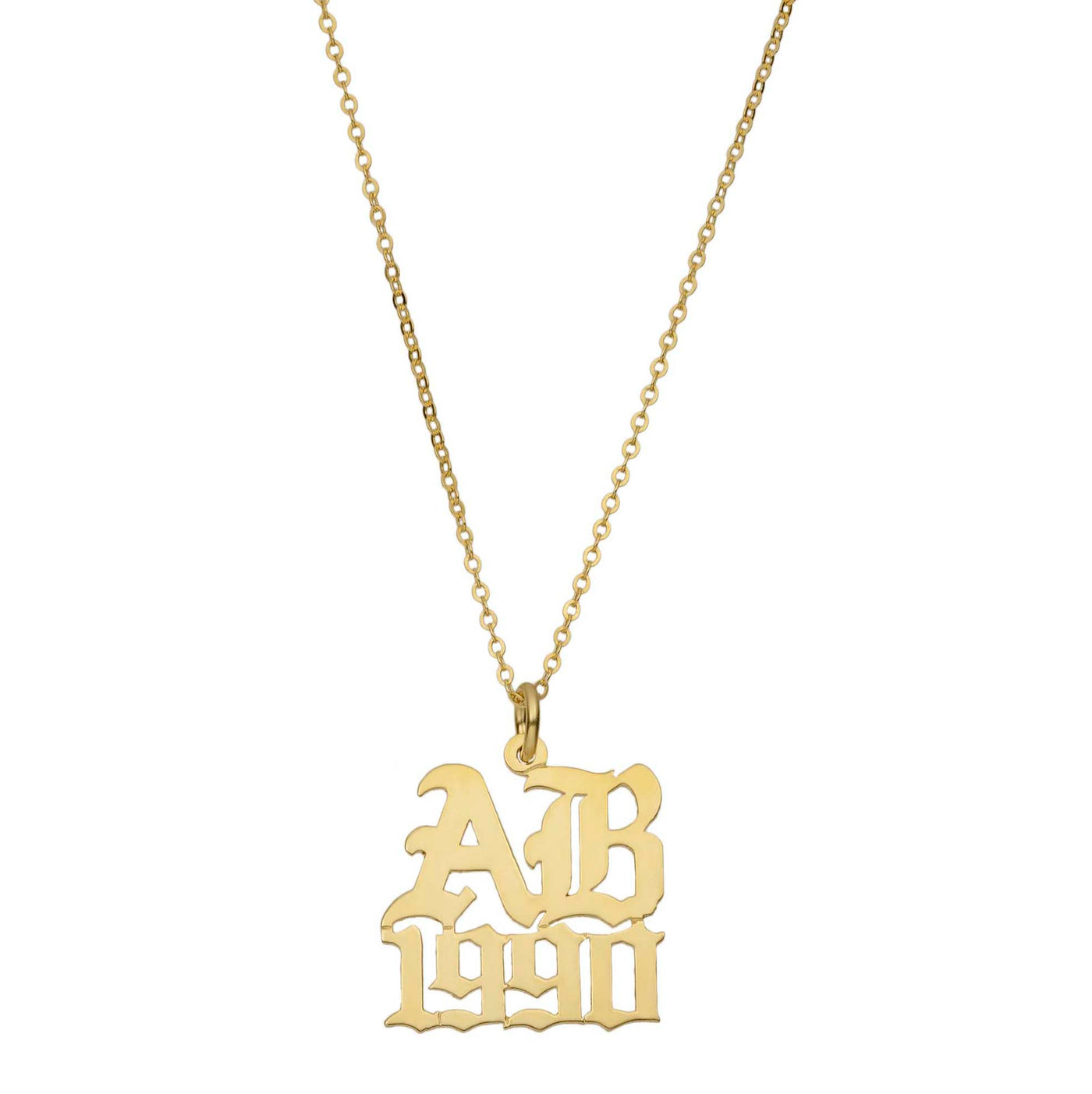 Ladies Name Plate Necklace 14K Gold - Style 175