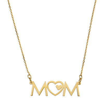 Ladies Heart Name Plate Necklace 14K Gold - Style 170