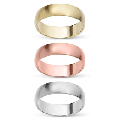 Brushed Classic Wedding Band Gold - Solid