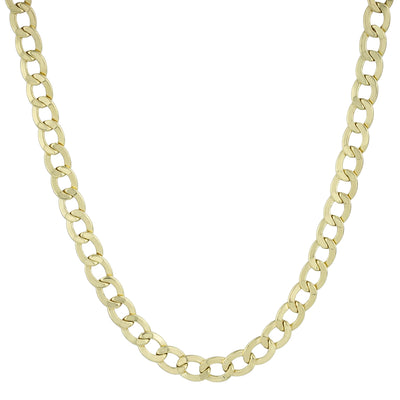 Miami Curb Link Chain Necklace 14K Yellow Gold - Hollow